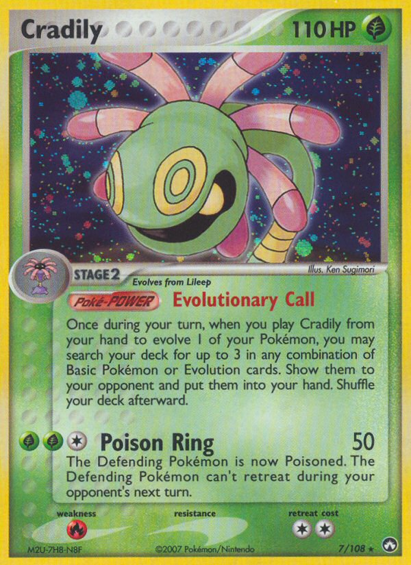 EX Power Keepers Holo Cradily #7/108