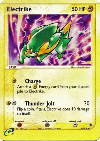 EX Ruby&Sapphire Electrike #30/109 reverse holo