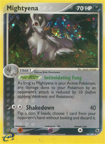 2005 Mightyena-Holo ホロカード Gem Mint 10 EX Ruby&Sapphire Holo Mightyena #10/109 – Kaartenverzamelen.nl