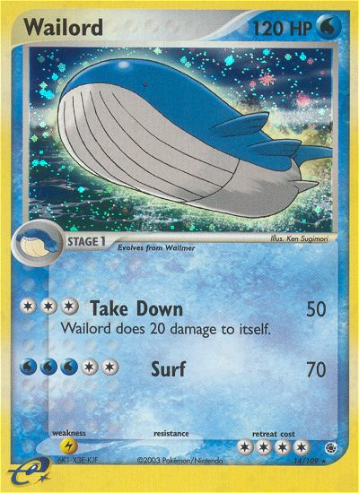 EX Ruby&Sapphire Holo Wailord #14/109