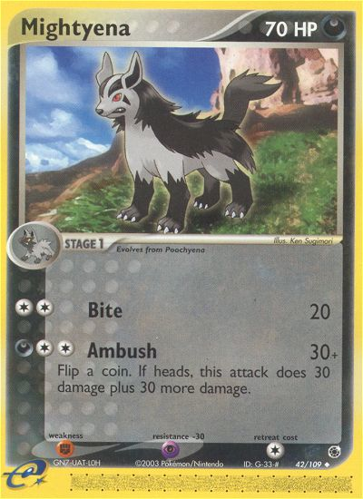 EX Ruby&Sapphire Mightyena #42/109