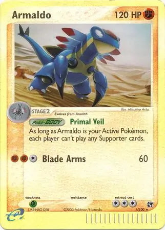 EX Sandstorm Armaldo #1/100 reverse holo