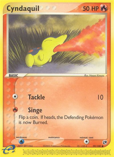 EX Sandstorm Cyndaquil #59/100