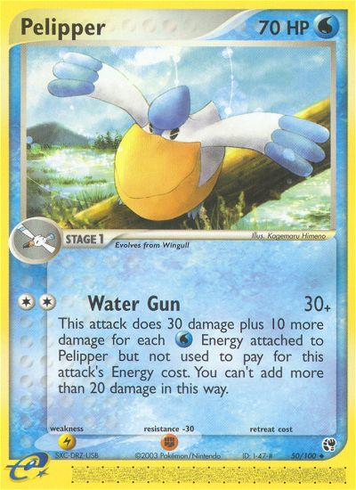 EX Sandstorm Pelipper #50/100