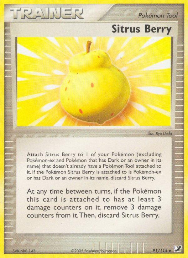 EX Unseen Forces Sitrus Berry #91/115