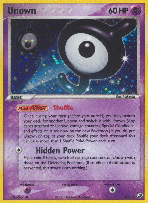 EX Unseen Forces Unown J/28