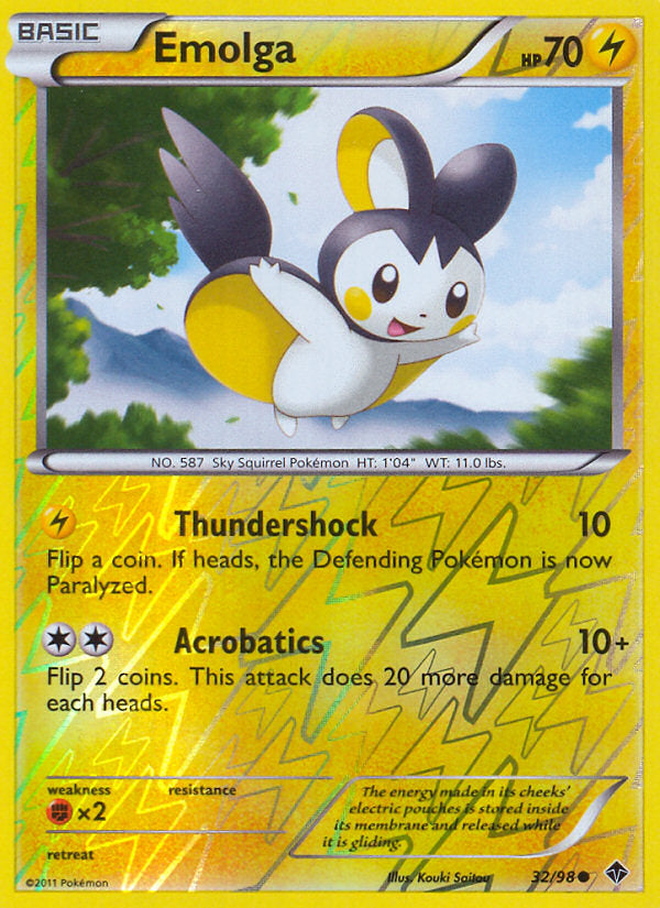Emerging Powers Emolga #32/98 reverse holo
