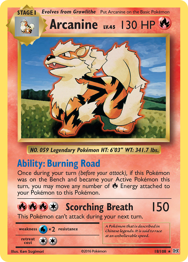 Evolutions Arcanine #18/108