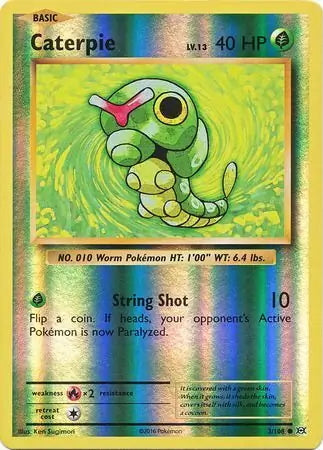 Evolutions Caterpie #3/108 reverse holo