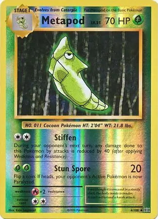 Evolutions Metapod #4/108 reverse holo