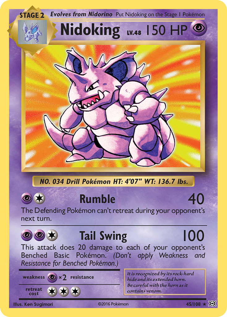 Evolutions Non - Holo Nidoking #45/108