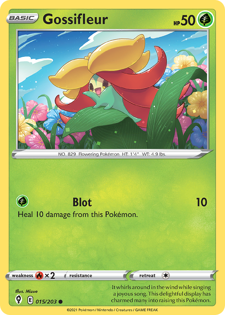 gossifleur pokemon card holographic (Reverse Holo) (JAPANESE) variation to centering Pokemon Shining Fates Shiny Rare