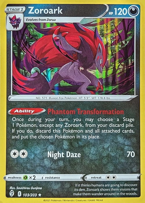 Evolving Skies Holo Zoroark #103/203