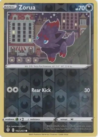Evolving Skies Zorua #102/203 reverse holo