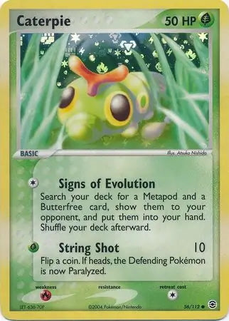 FireRed & LeafGreen Caterpie #56/112 reverse holo