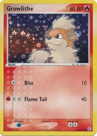 FireRed & LeafGreen Growlithe #64/112 reverse holo
