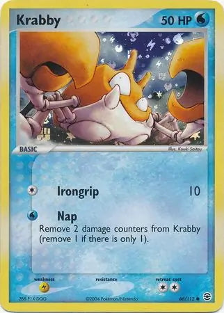 FireRed & LeafGreen Krabby #66/112 reverse holo