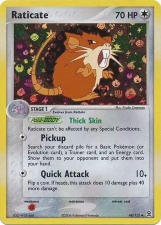 FireRed & LeafGreen Raticate #48/112 reverse holo