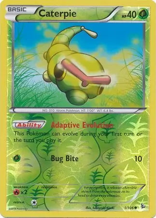 Flashfire Caterpie #1/106 reverse holo