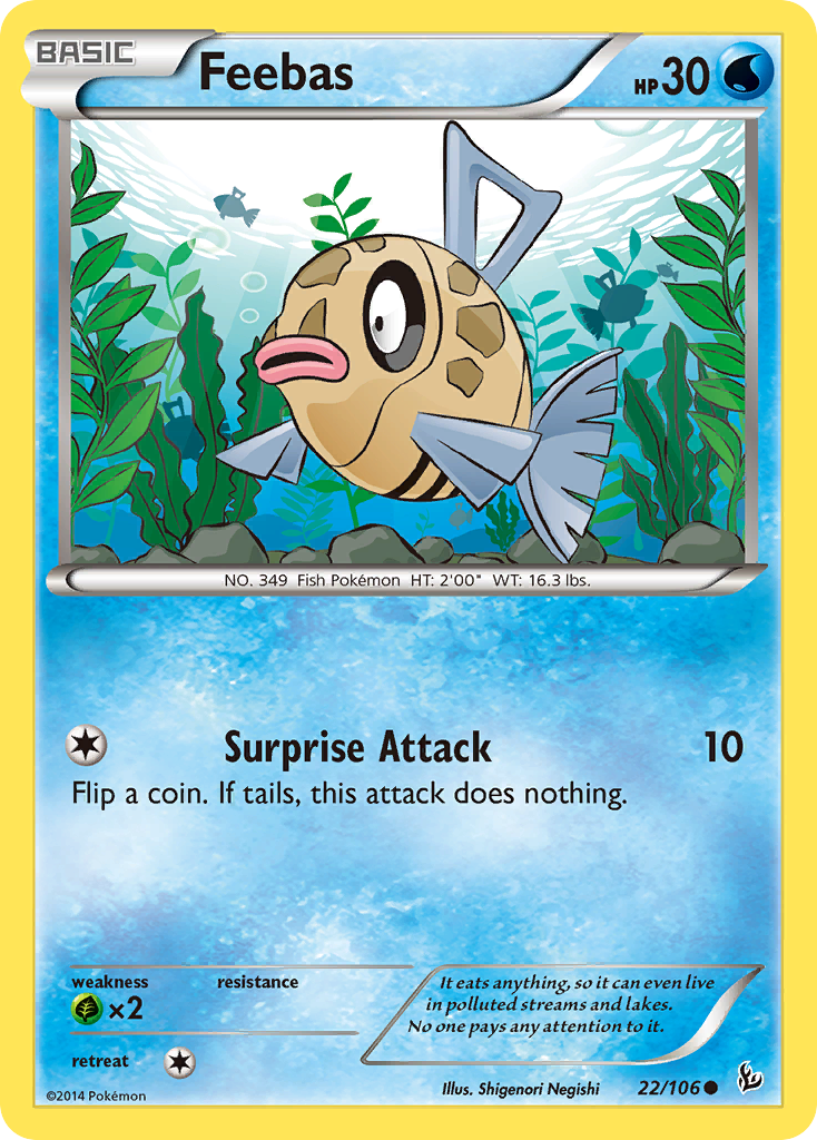 Flashfire Feebas #22/106 reverse holo