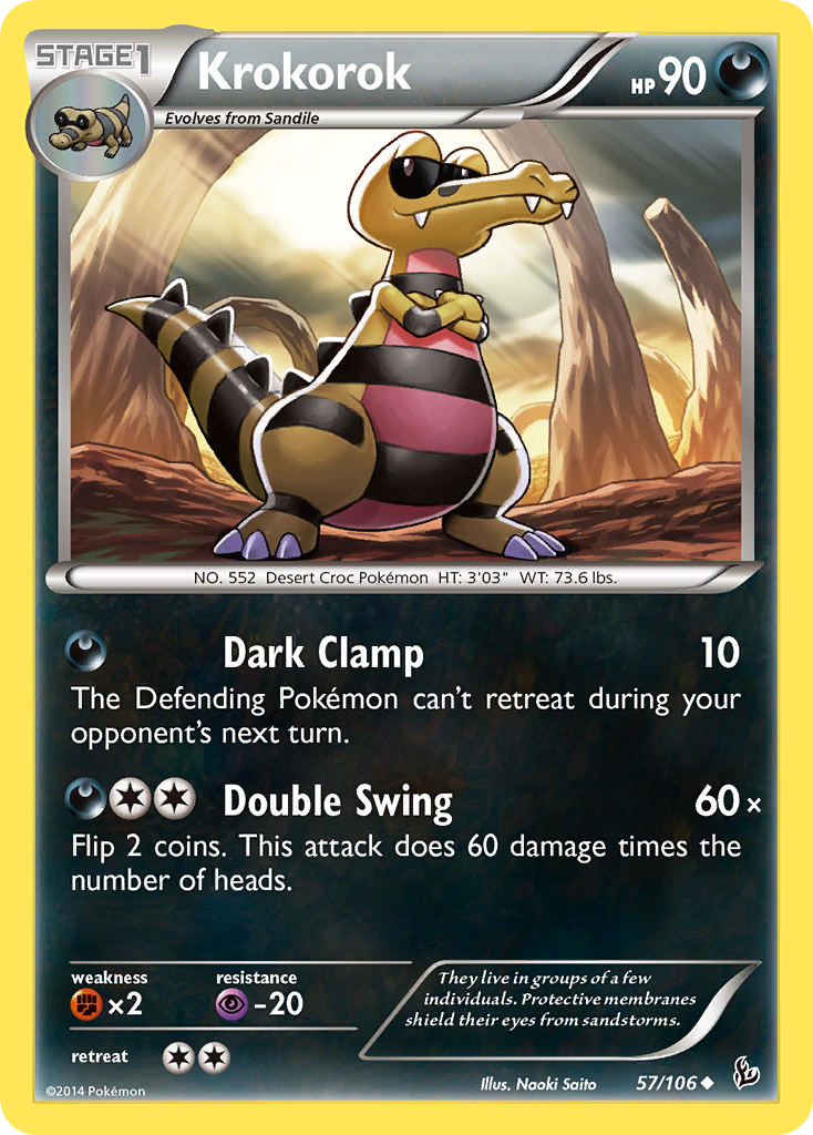 pokemon cards flashfire Krokorok #57/106 – pokemon collection box protector Color:Sunrise Yellow Each factory‐sealed M Mewtwo EX 63/162