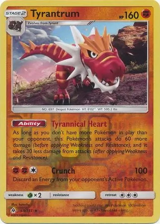 Forbidden Light Tyrantrum #69/131 reverse holo