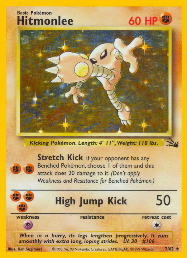 Fossil set Holo Hitmonlee #7/62 unlimited