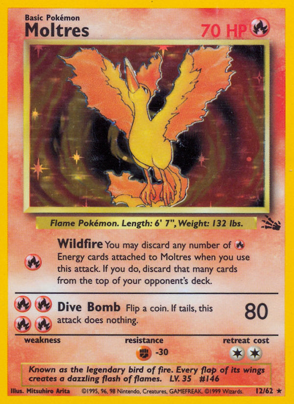 Fossil set Holo Moltres #12/62 unlimited