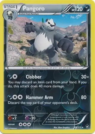Furious Fists Pangoro #68/111 reverse holo