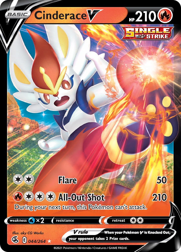 Fusion Strike Cinderace V #44/264