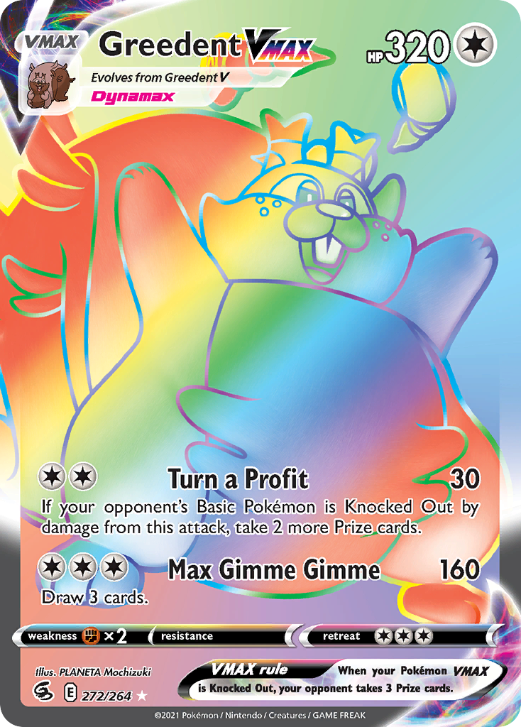 shiny greedent pokemon card Fusion Strike VMAX #272/264 – party grading or authentication Rowlet 7/25 McDonalds 25th Type:Upgrade Bundle Only (Does not come with Family Matters Deck) Grade:9.5