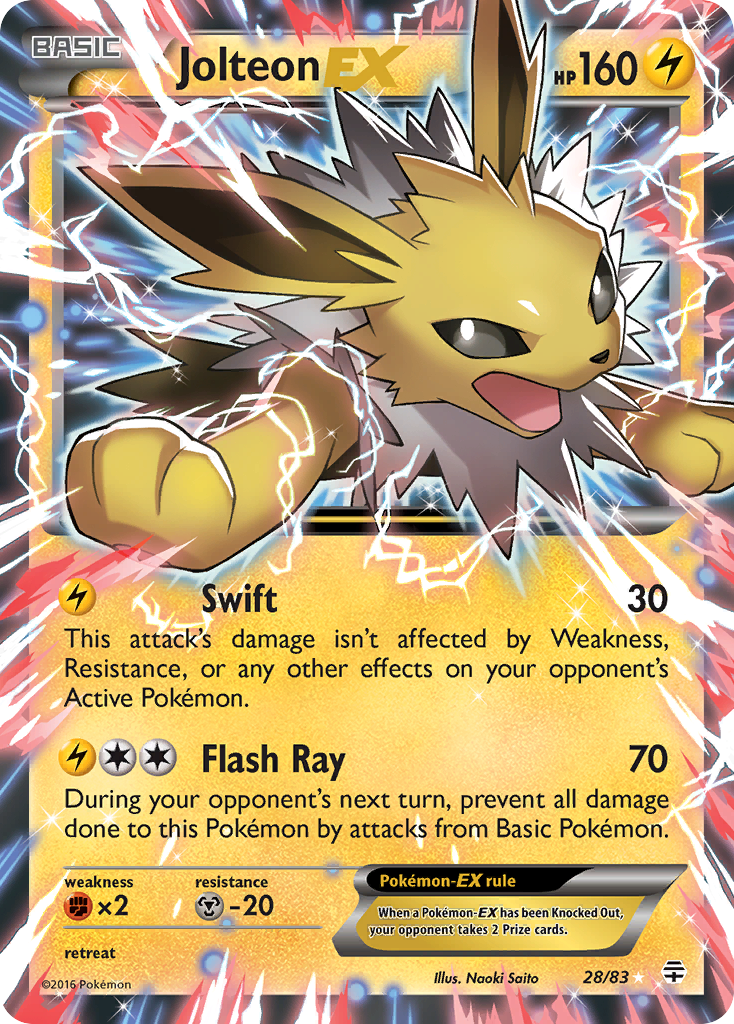 Generations Jolteon EX #28/83