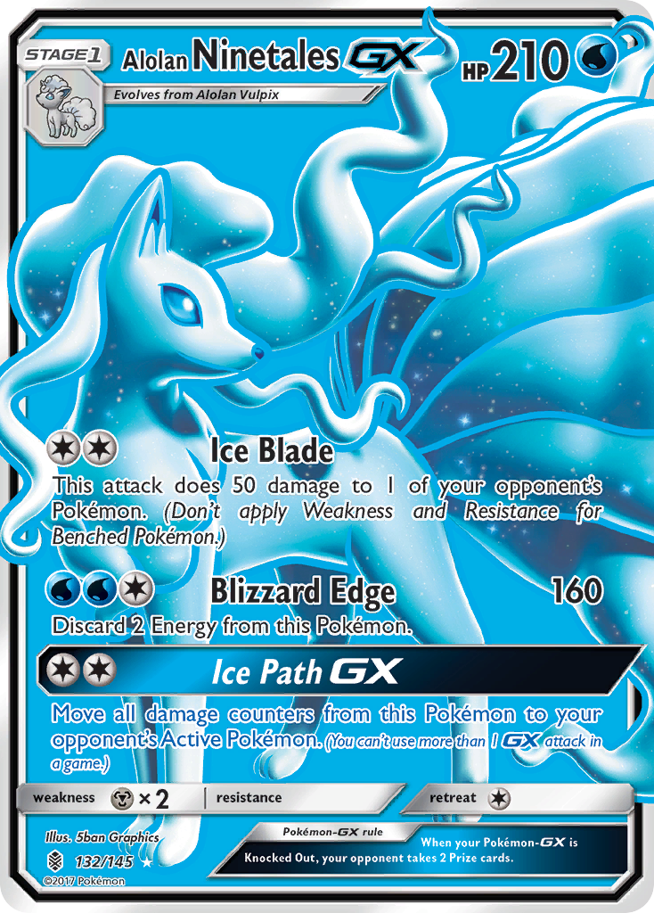 Guardians Rising Alolan Ninetales GX #132/145