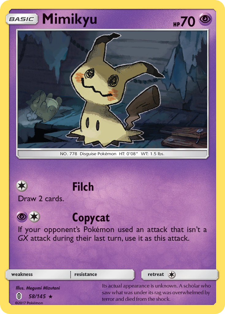 Guardians Rising Holo Mimikyu #58/145