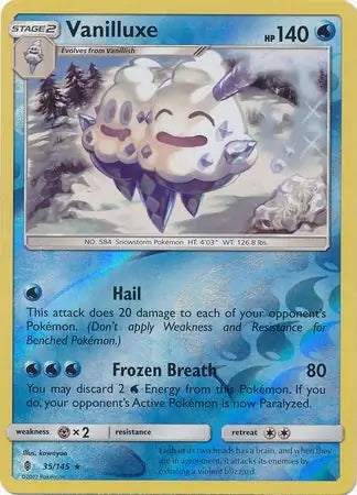 Guardians Rising Vanilluxe #35/145 reverse holo