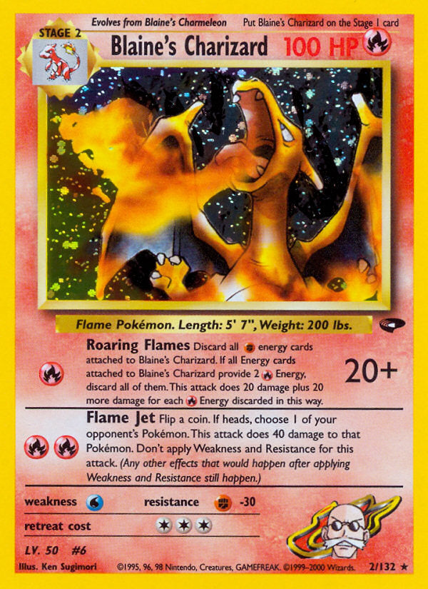 Gym Challenge Holo Blaine's Charizard #2/132 unlimited