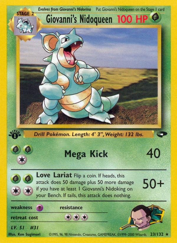 Gym Challenge Giovanni's Nidoqueen #23/132 first edition
