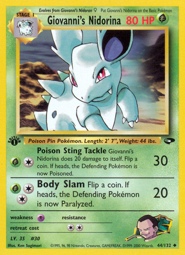 Gym Challenge Giovanni's Nidorina #44/132 first edition