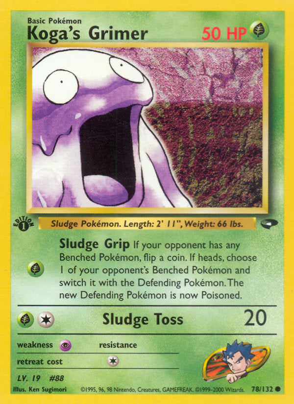 Gym Challenge Koga's Grimer #78/132 first edition