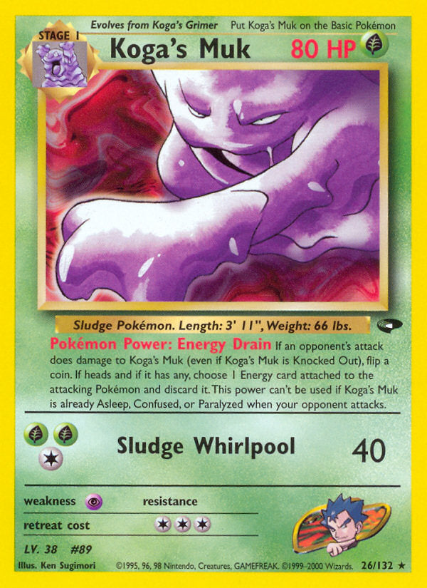 koga card pokemon Gym Challenge Koga's Muk #26/132 Unlimited – Kaartenverzamelen.nl