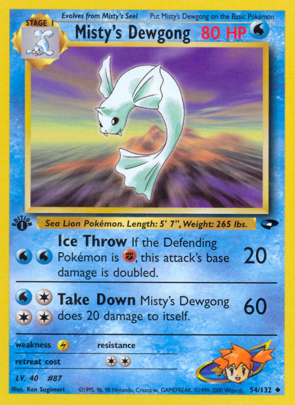 Gym Challenge Misty's Dewgong #54/132 first edition