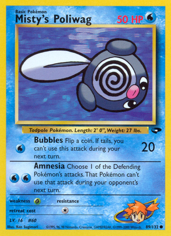 Gym Challenge Misty's Poliwag #89/132 unlimited
