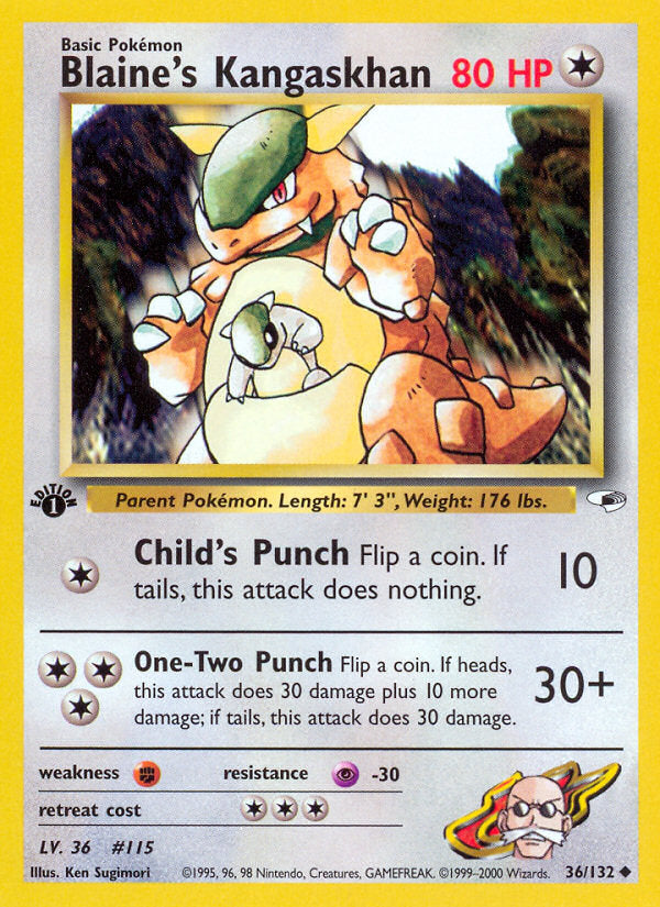 Gym Heroes Blaine's Kangaskhan #36/132 first edition