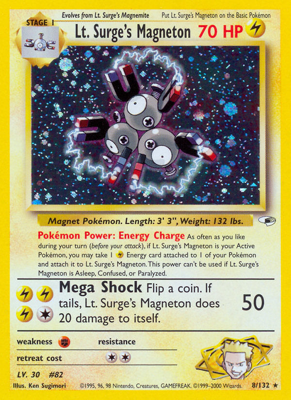 Gym Heroes Holo Lt. Surge's Magneton #8/132 unlimited