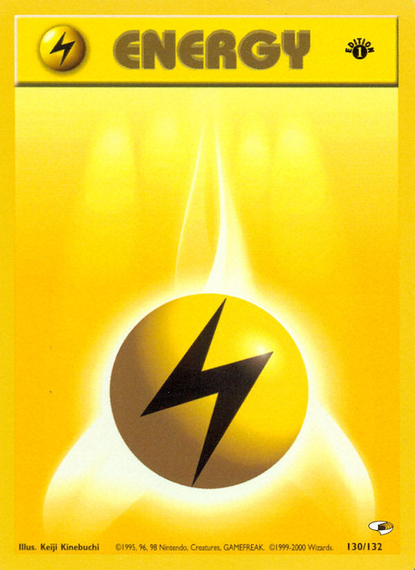 Gym Heroes Lightning Energy #130/132 first edition