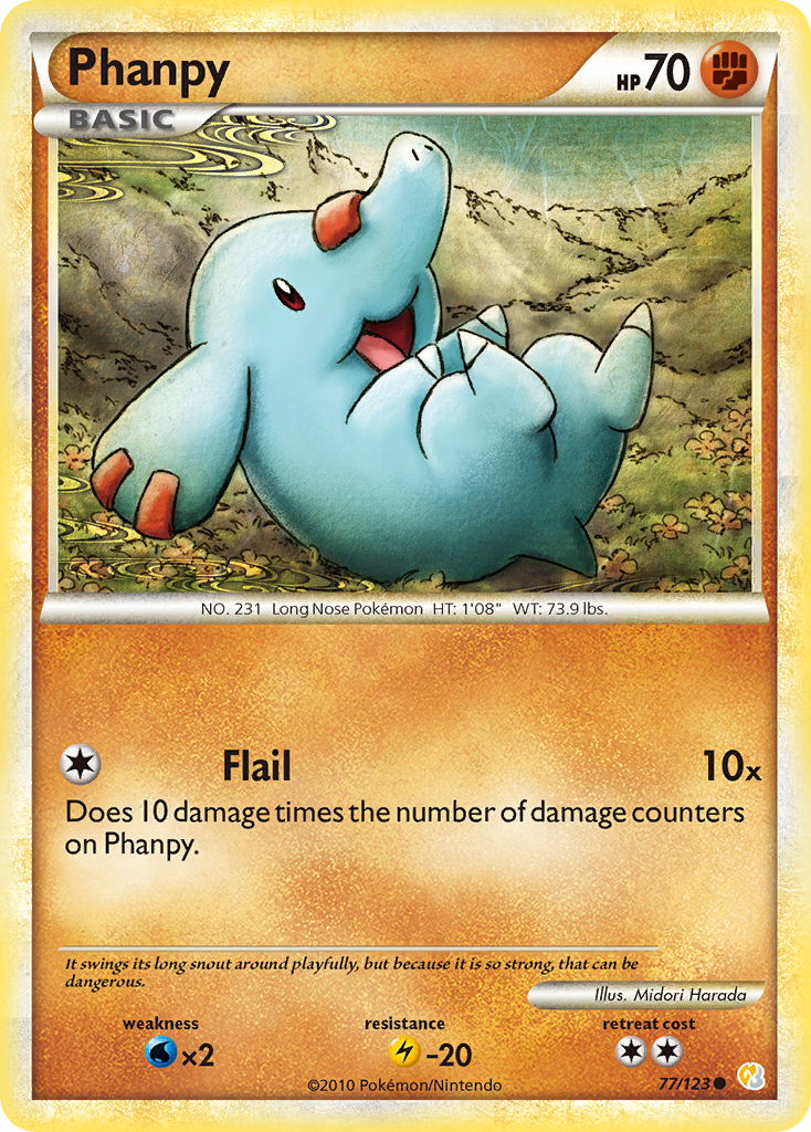 HeartGold SoulSilver Phanpy #77/123