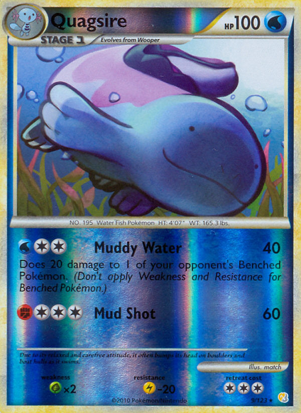 HeartGold SoulSilver Quagsire #9/123 reverse holo
