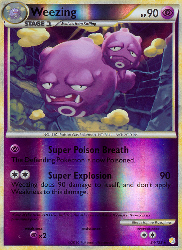 HeartGold SoulSilver Weezing #34/123 reverse holo