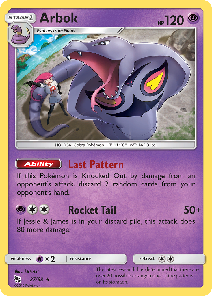 Hidden Fates Arbok #27/68