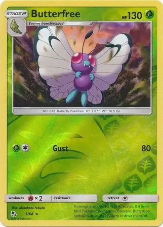Hidden Fates Butterfree #3/68 reverse holo